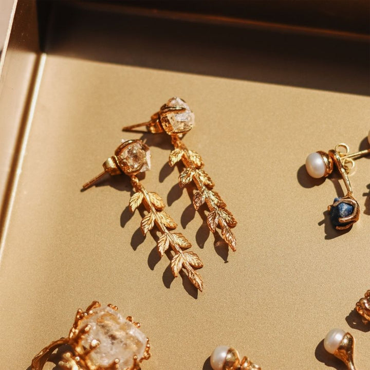 Goddesses Garden minđuše – Herkimer dijamant