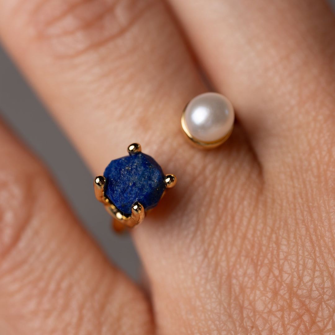 Goddesses Tears prsten – Biser i Lapis lazuli