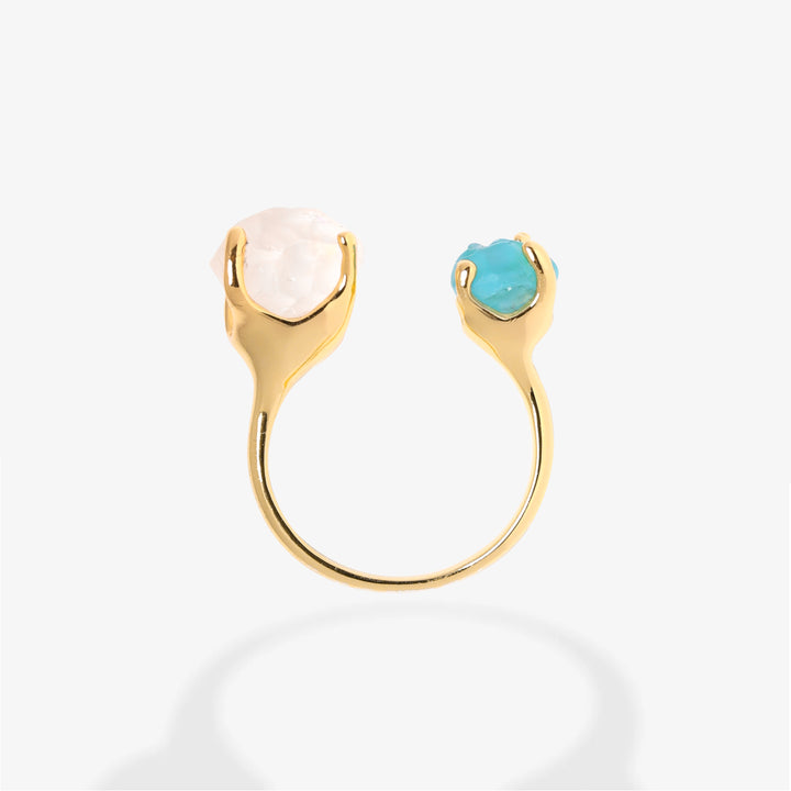 Goddesses Dreams prsten – Herkimer dijamant i Plavi apatit