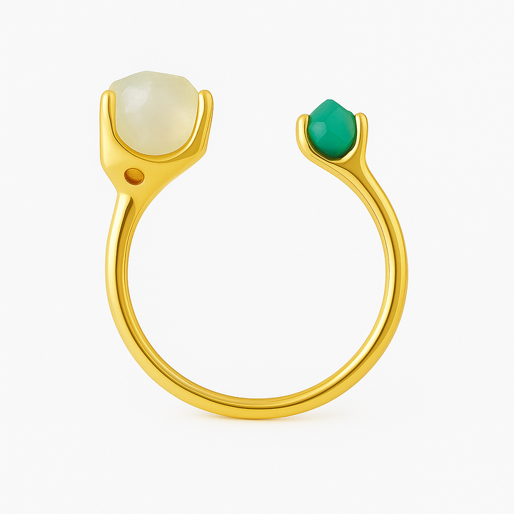 Goddesses Dreams prsten – Herkimer dijamant i Plavi apatit