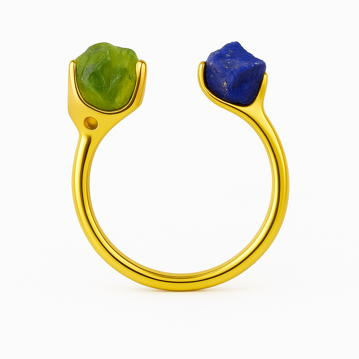 Goddesses Dreams prsten – Peridot i Lapis lazuli