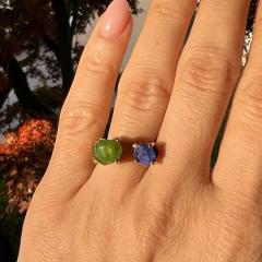 Goddesses Dreams prsten – Peridot i Lapis lazuli