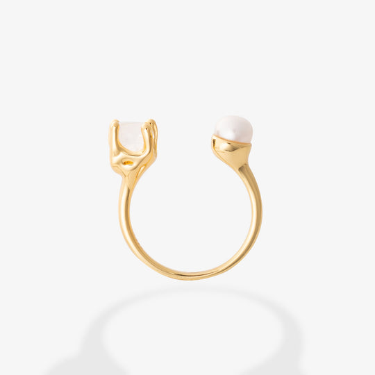 Goddesses Tears prsten – Biser i Herkimer dijamant